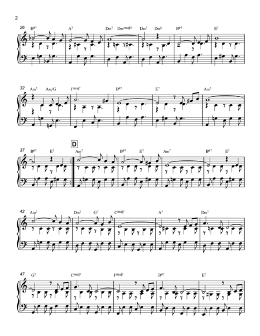 Manhã de Carnaval Piano Solo scores gallery preview page 2