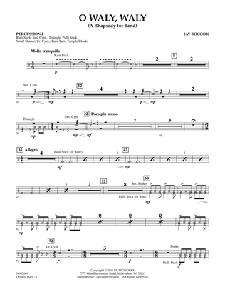 O Waly Waly (A Rhapsody For Band) - Percussion 2