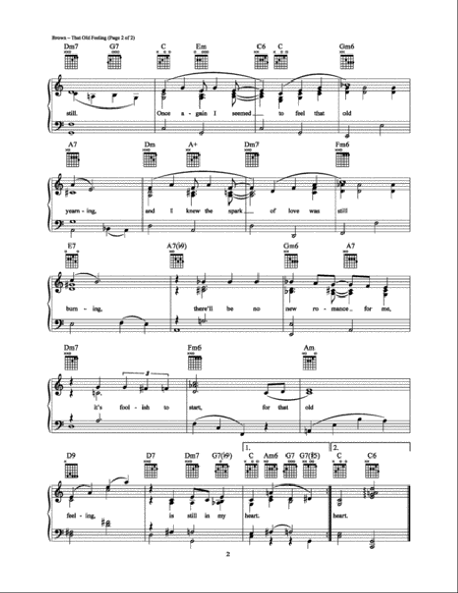 That Old Feeling That Old Feeling Piano, Vocal, Guitar scores gallery preview page 2