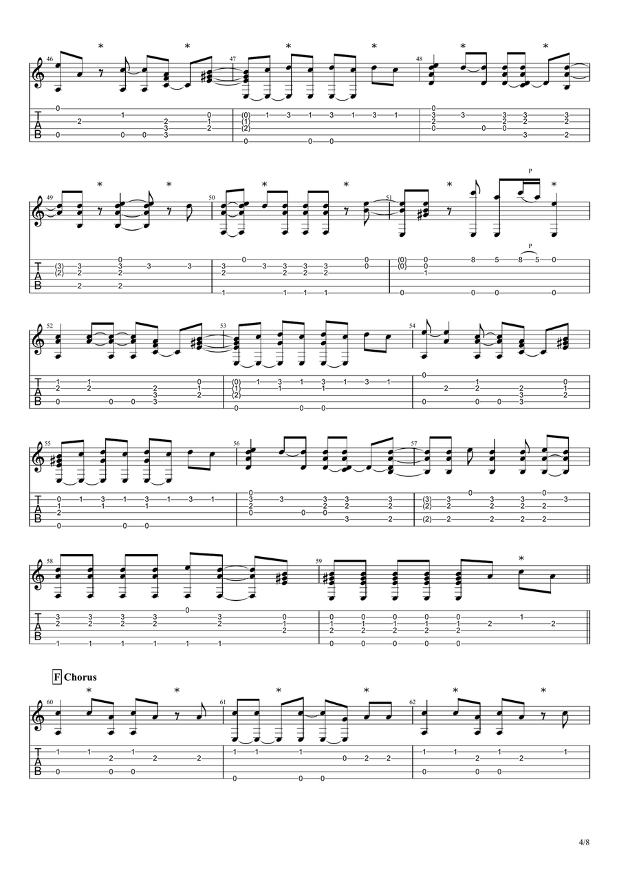 Smooth Guitar Tablature scores gallery preview page 4