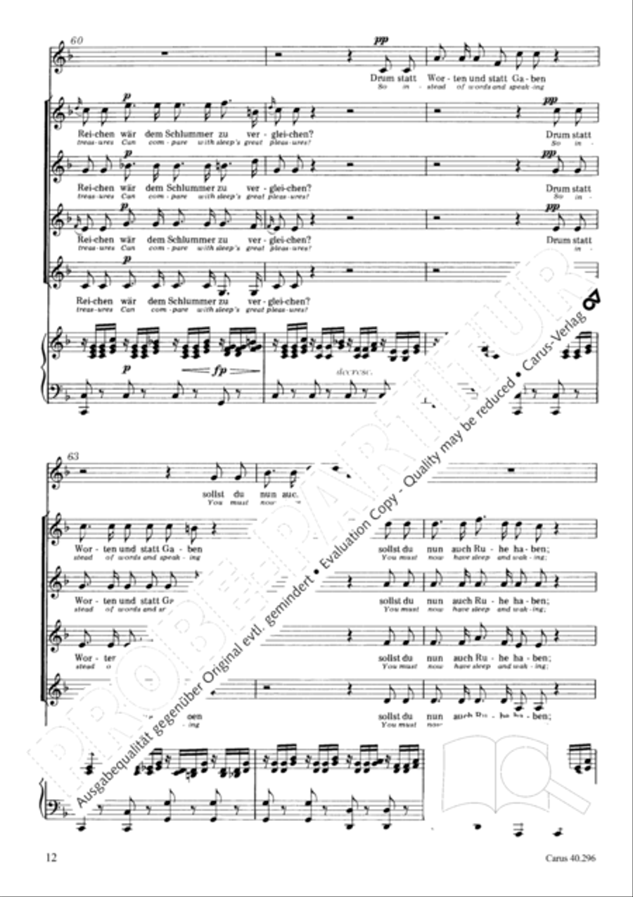 Soft approaching, in the silence of the darkness (Standchen) SSAA scores gallery preview page 13