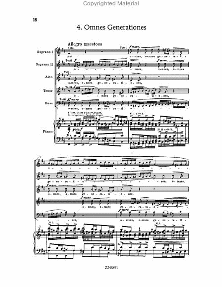 Magnificat in D major, BWV 243 Choir scores gallery preview page 18