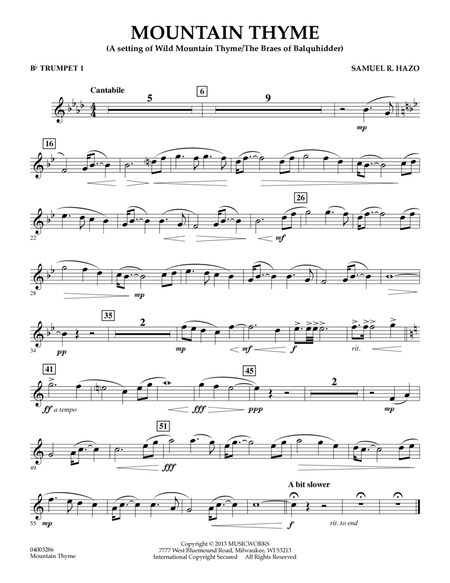 Mountain Thyme - Bb Trumpet 1