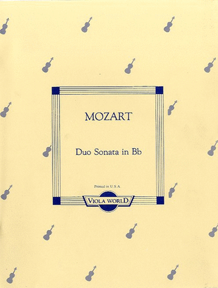 Duo Sonata In B Flat K.292