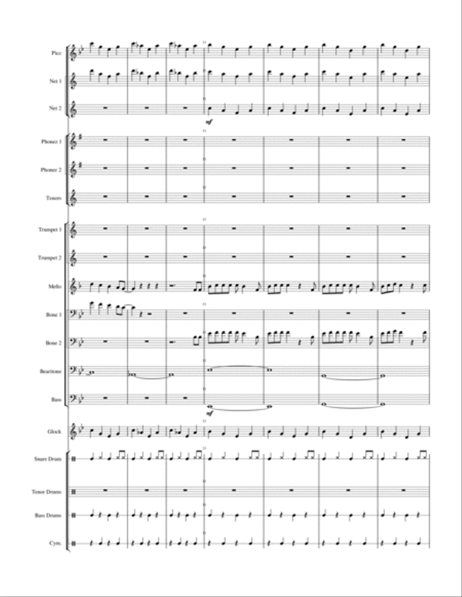 The One That Got Away Marching Band scores gallery preview page 2