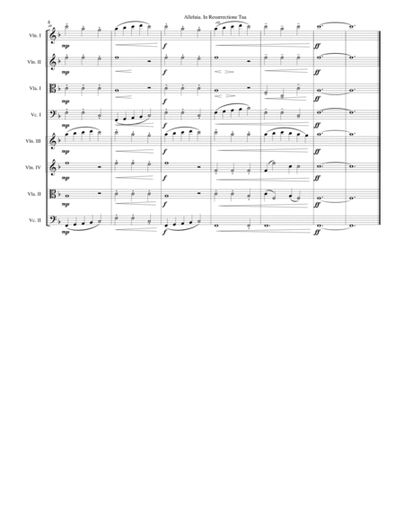 Alleluia In Resurrectione Tua arranged for string octet or string orchestra image number null
