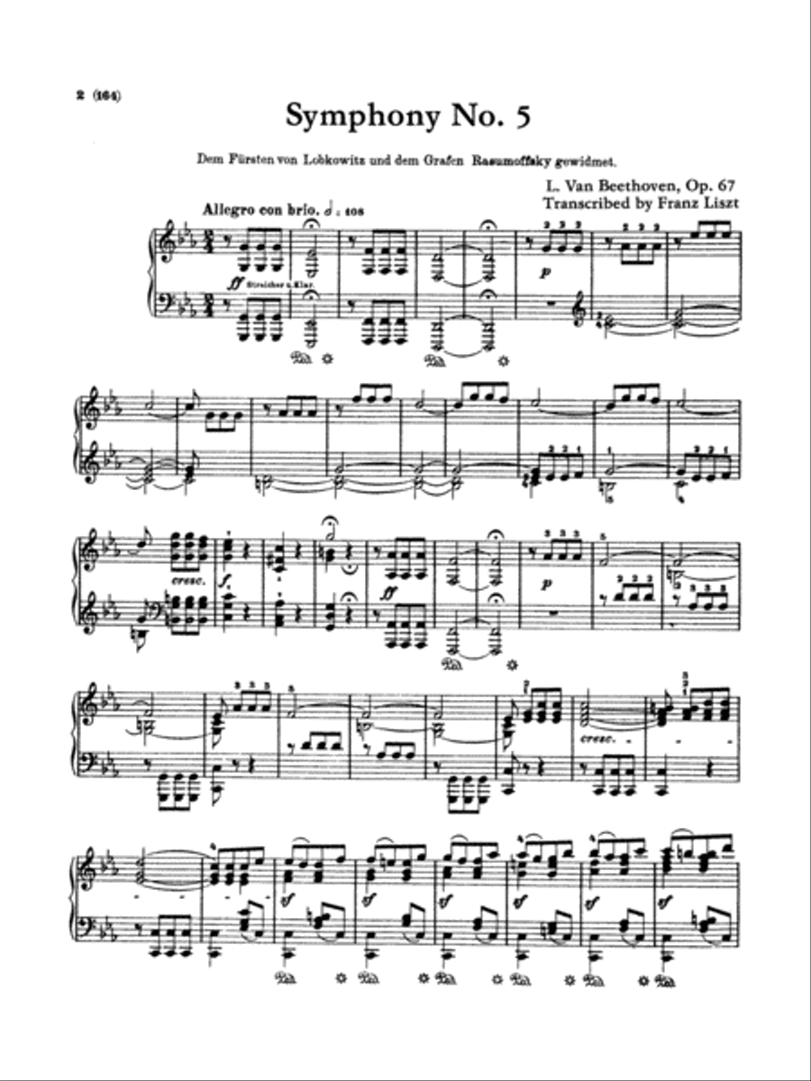 Beethoven: Symphonies (Nos. 1-5) (Arr. Franz Liszt) Piano Solo scores gallery preview page 1