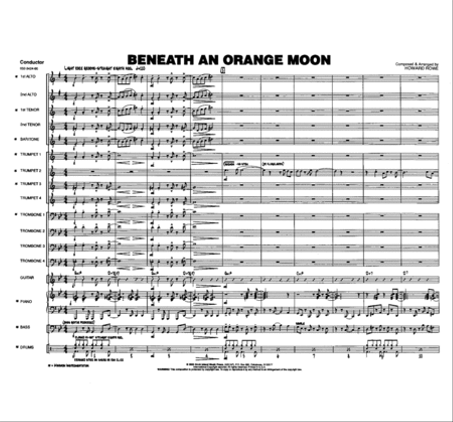 Beneath An Orange Moon Jazz Ensemble scores gallery preview page 2