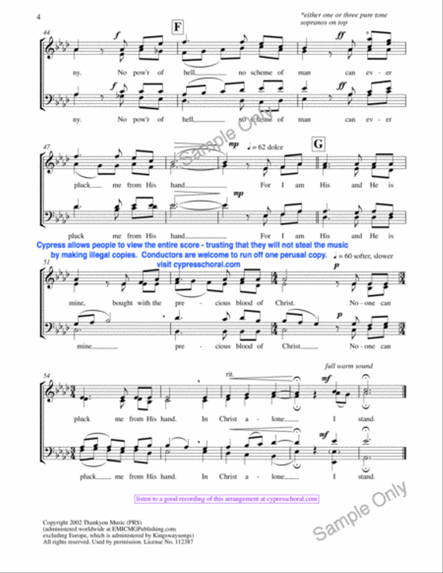 In Christ Alone In Christ Alone 4-Part scores gallery preview page 5