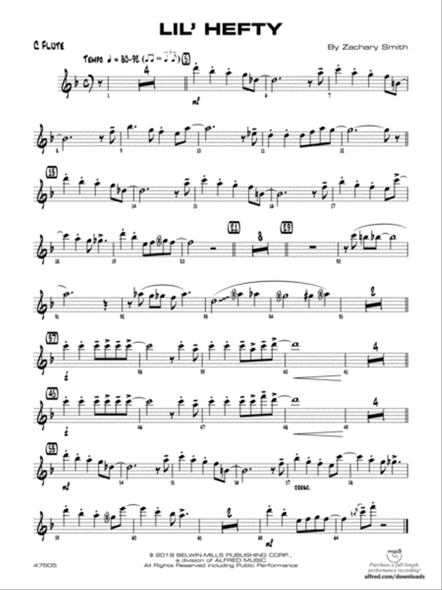 Lil' Hefty: Flute Jazz Ensemble scores gallery preview page 1