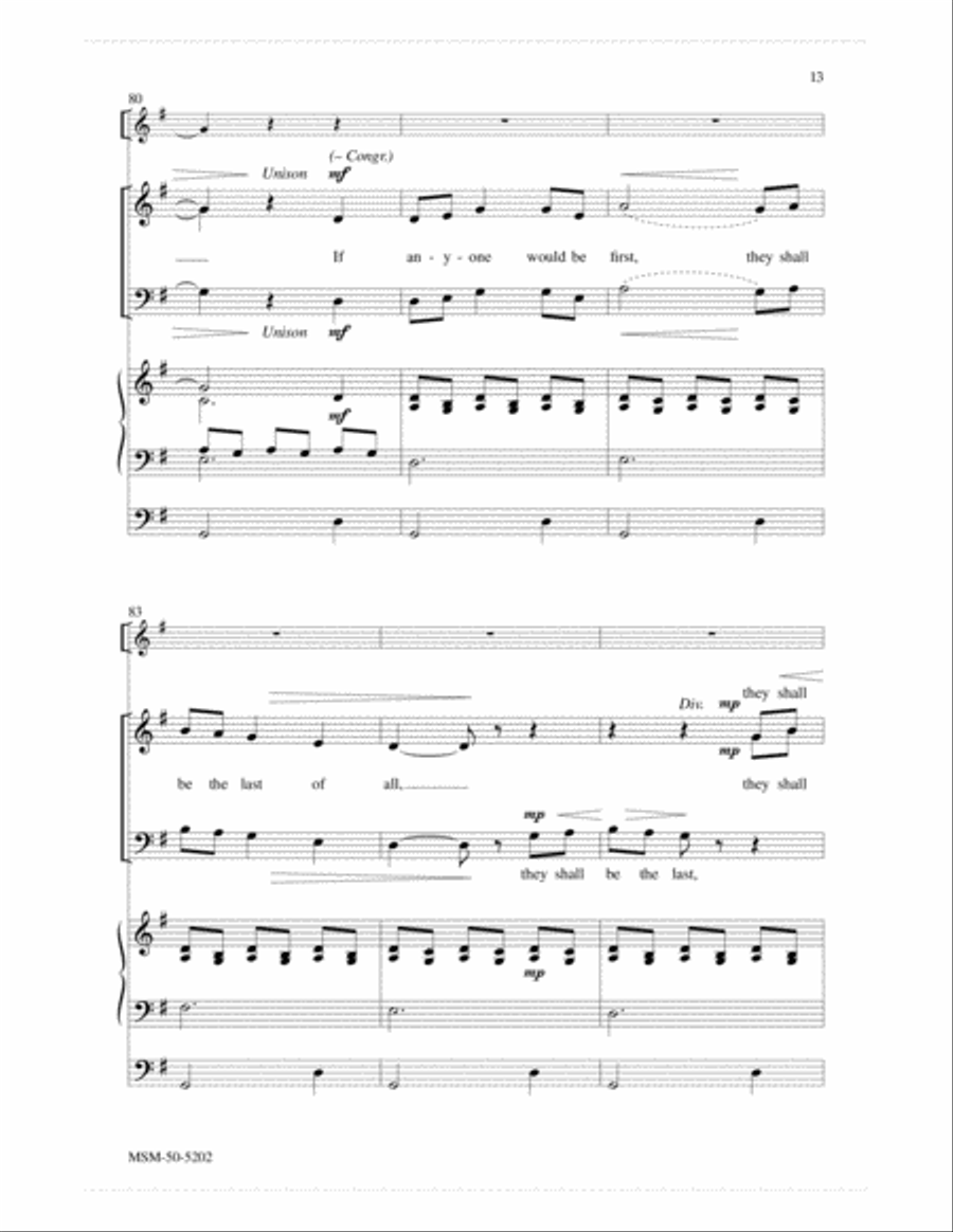 The Servant Song 4-Part scores gallery preview page 7