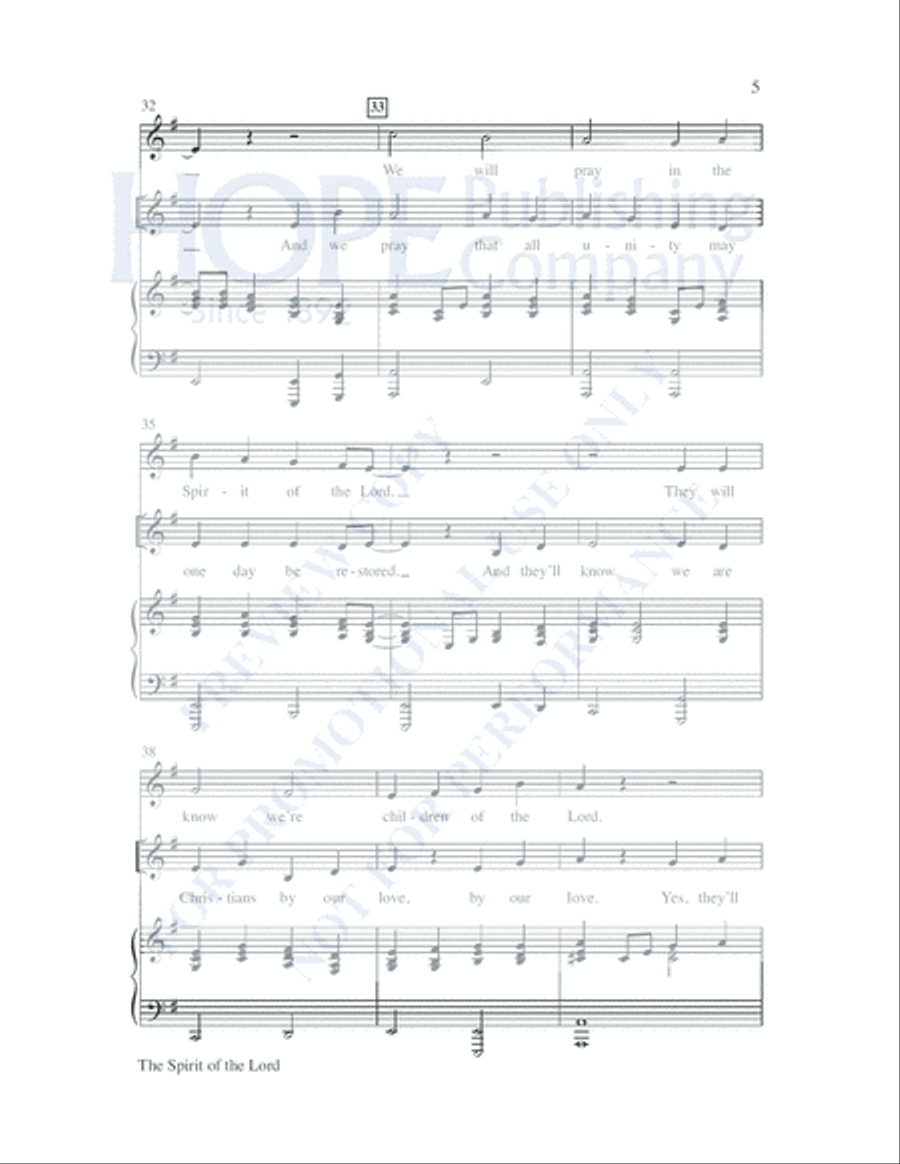 The Spirit of the Lord 4-Part scores gallery preview page 6