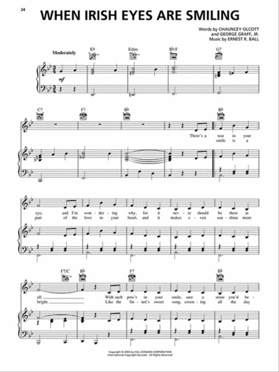 Irish Favorites Irish Favorites Piano, Vocal, Guitar scores gallery preview page 5