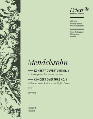 Book cover for A Midsummer Night's Dream Op. 21 MWV P 3