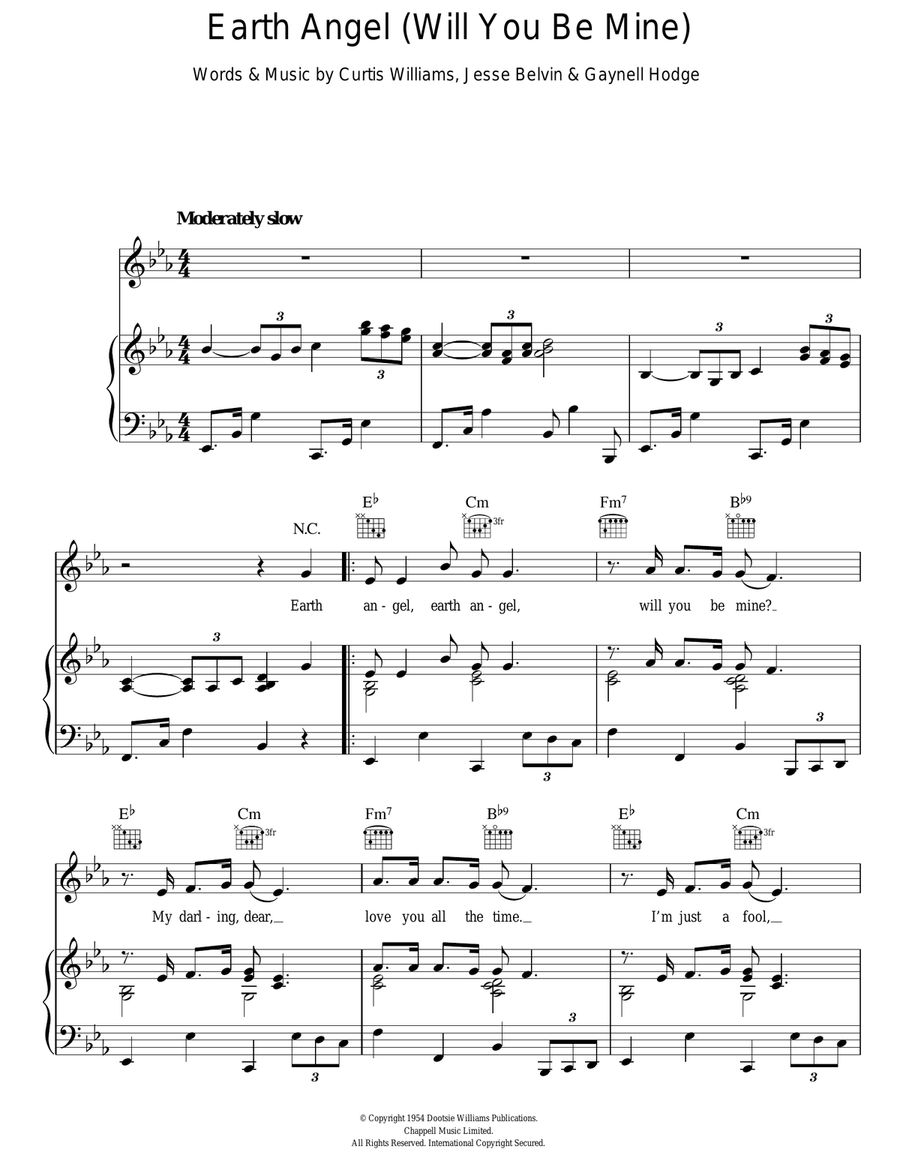 Earth Angel Acoustic Guitar scores gallery preview page 1