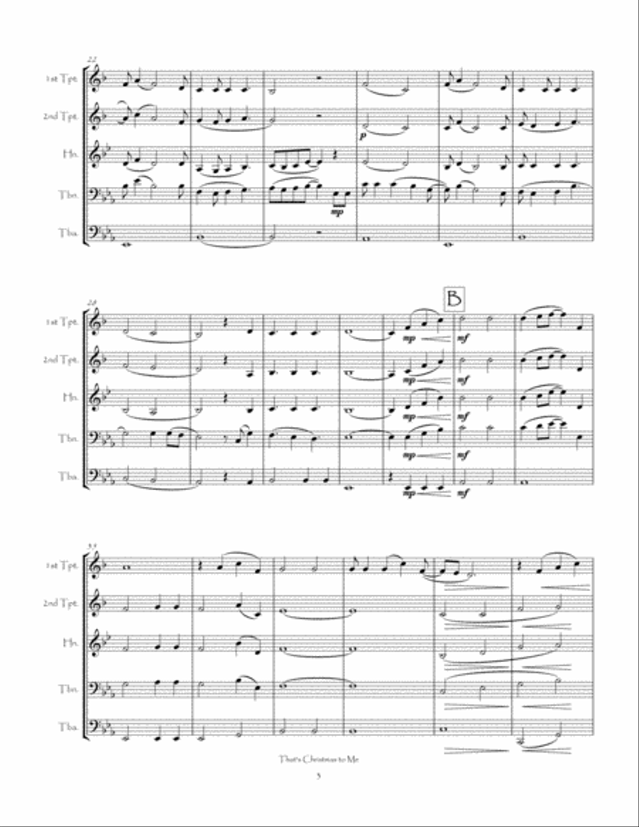 That's Christmas to Me That's Christmas to Me Brass Quintet scores gallery preview page 5