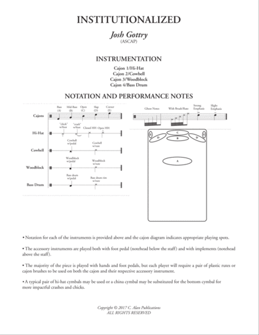 Institutionalized Percussion Ensemble scores gallery preview page 2
