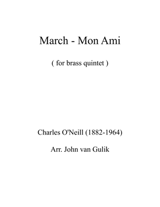 Mon Ami March - for brass quintet and opt. percussion
