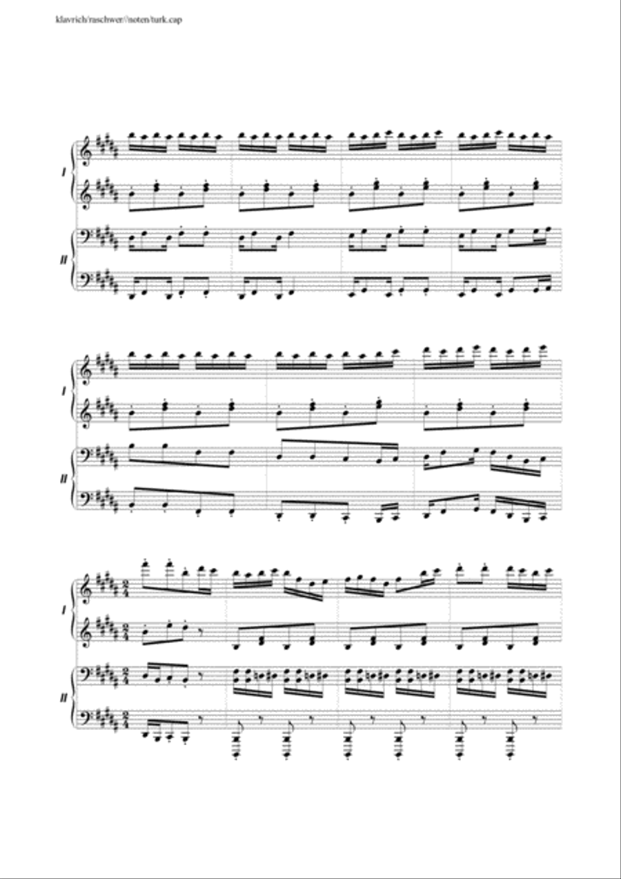 Turkey in the Straw for Piano Duet 1 Piano, 4-Hands scores gallery preview page 5