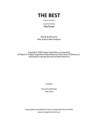 Book cover for The Best (simply The Best)