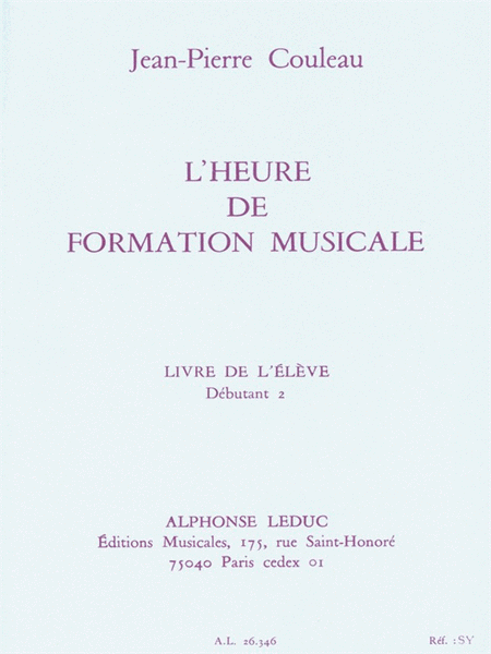 Heure De Formation Musicale Debutant 2/livre De L