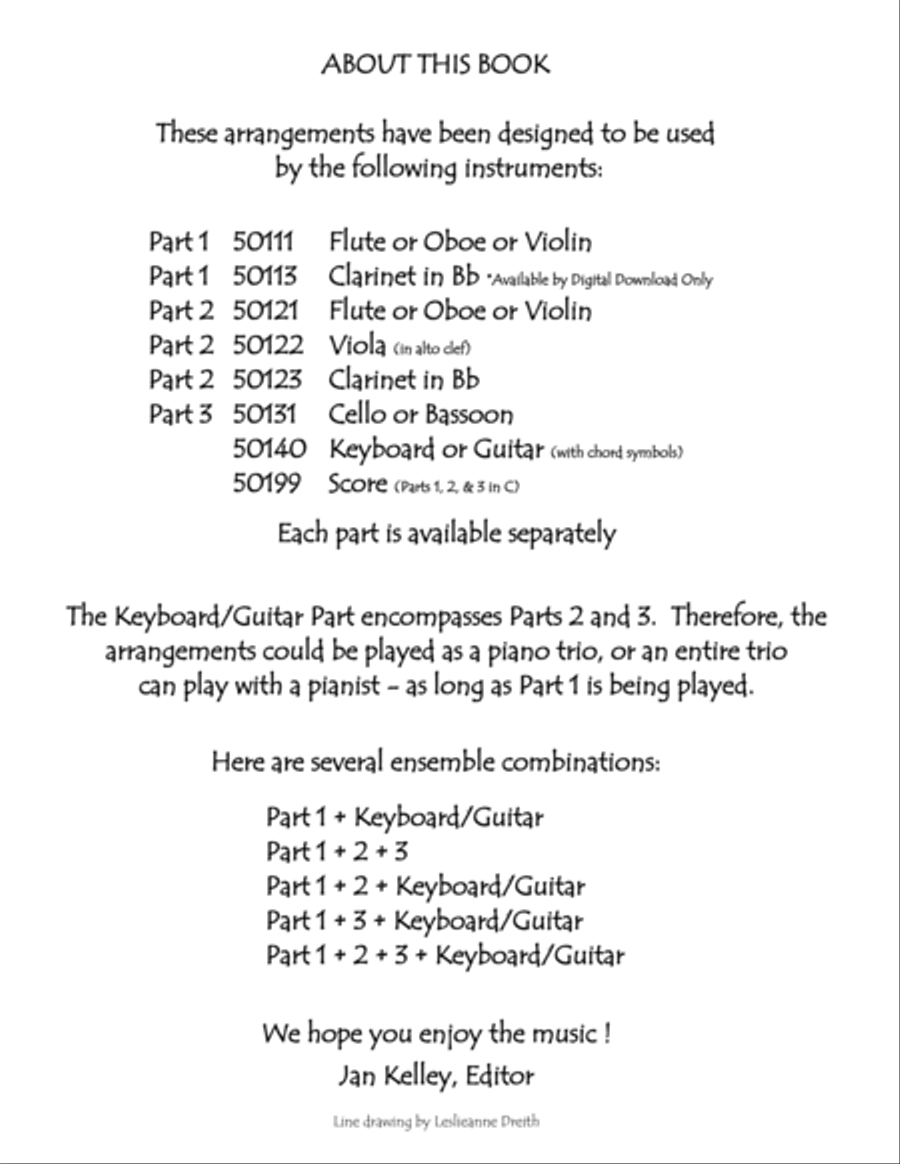 Music for Three, Volume 1 - Part 1 Bb Clarinet Small Ensemble scores gallery preview page 2