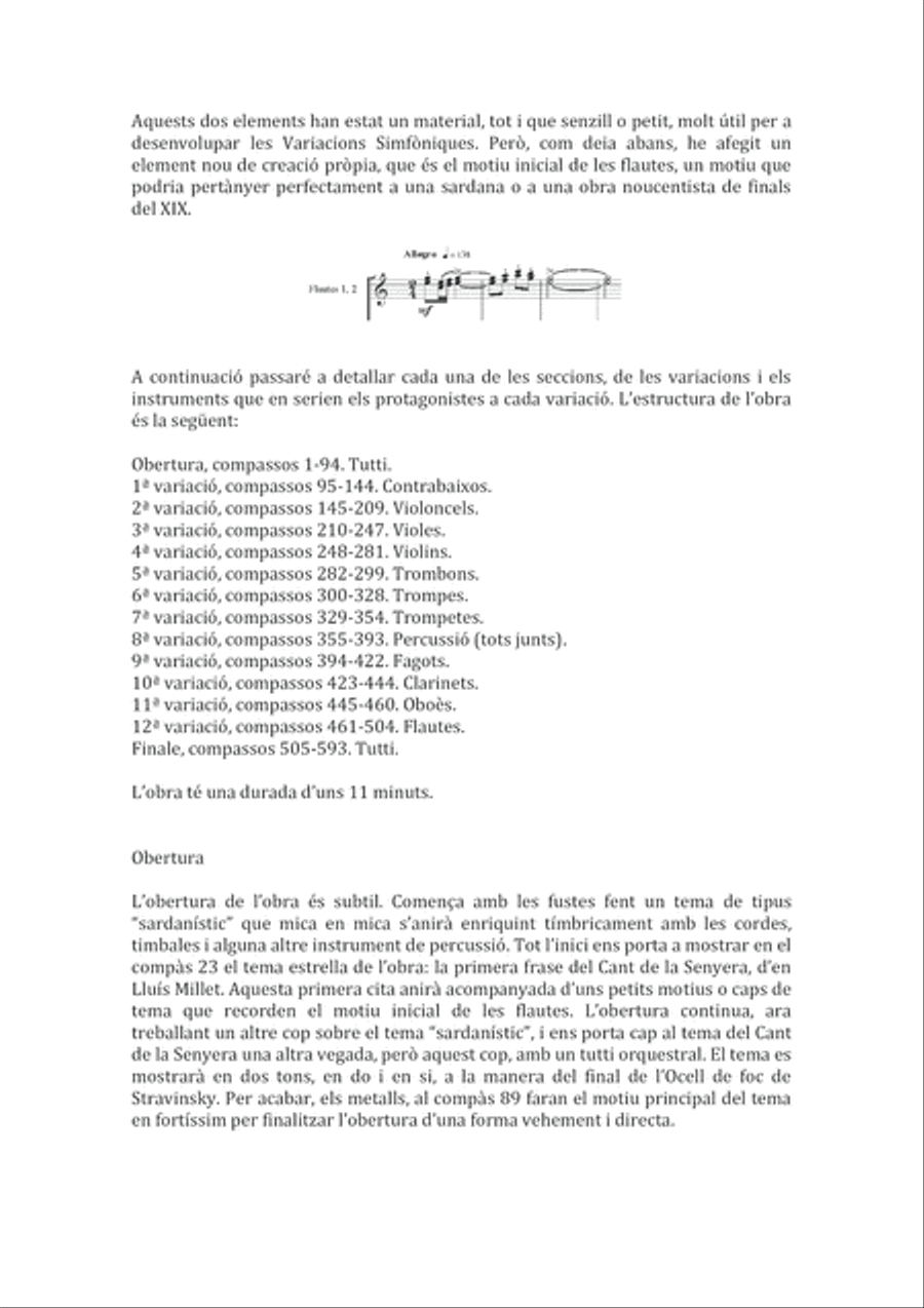 Variacions simfòniques Full Orchestra scores gallery preview page 6