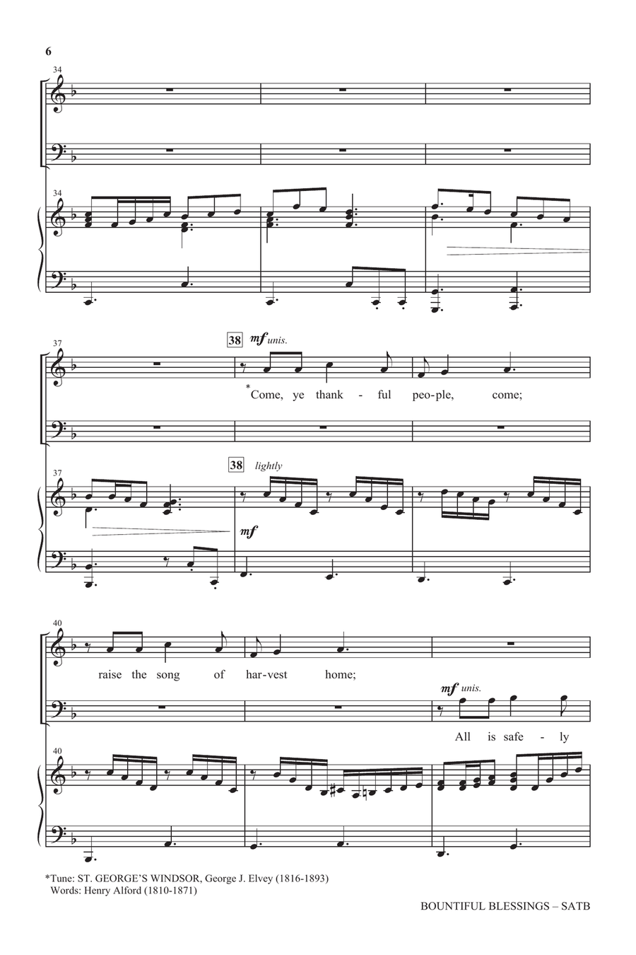 Bountiful Blessings 4-Part scores gallery preview page 5
