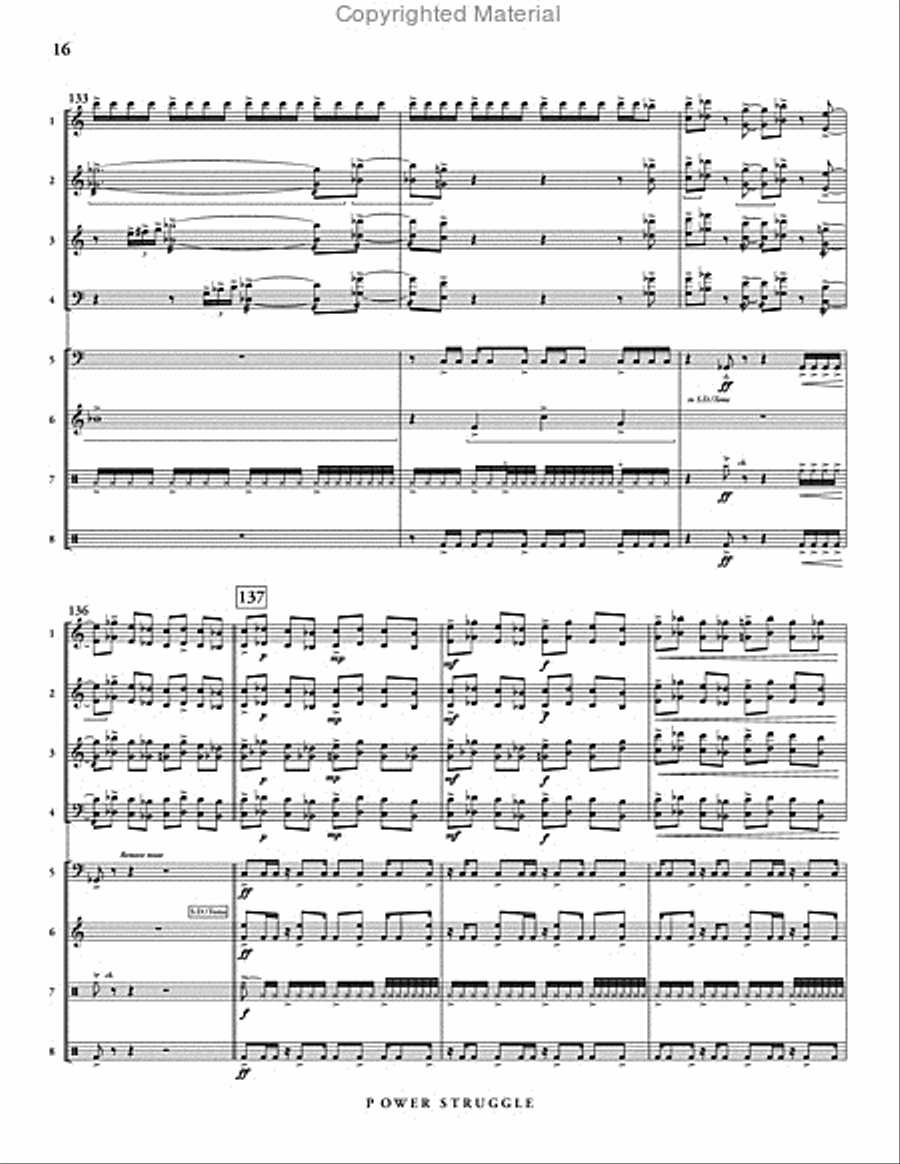Power Struggle Percussion Ensemble scores gallery preview page 17