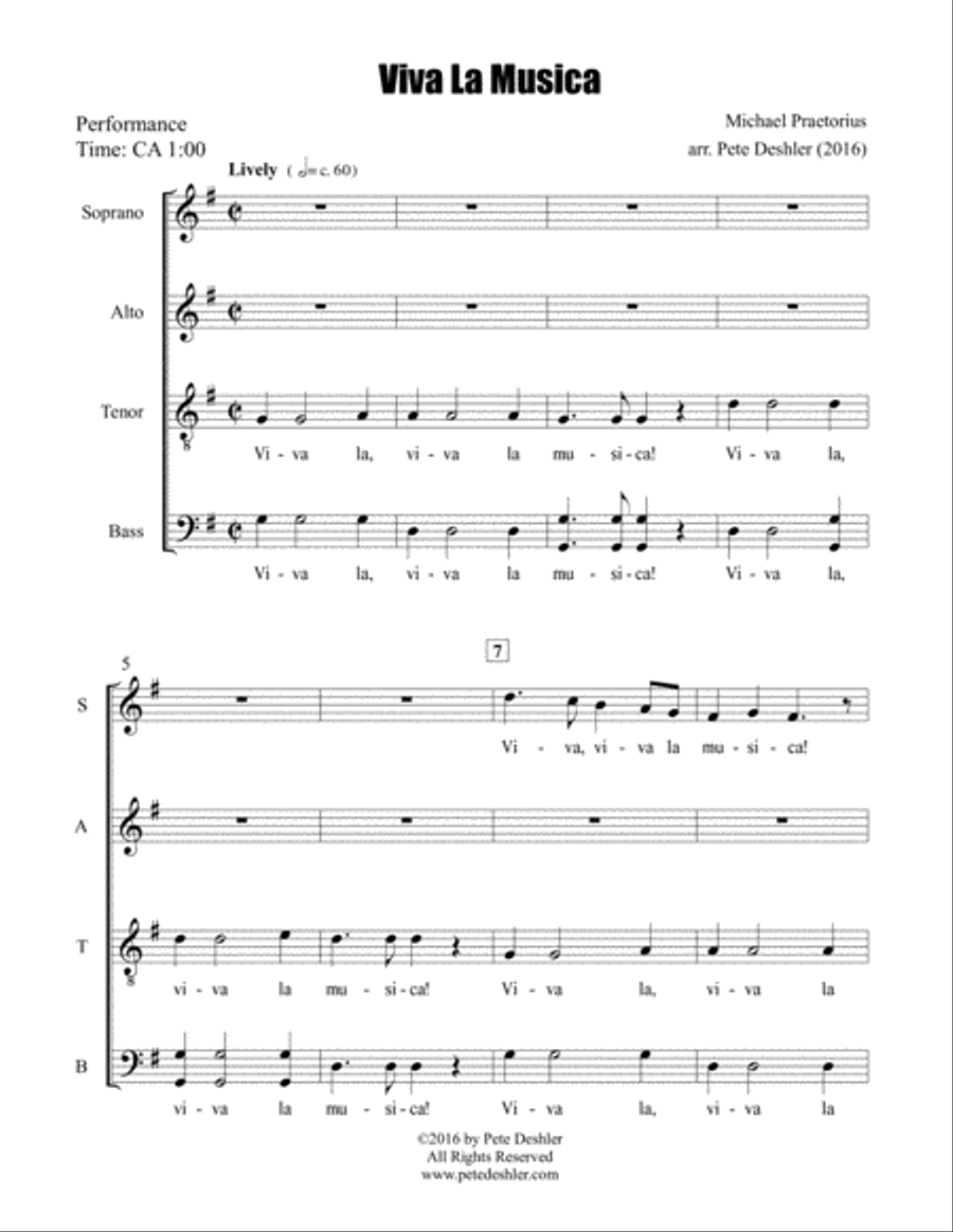 Viva la Musica Viva la Musica 4-Part scores gallery preview page 2