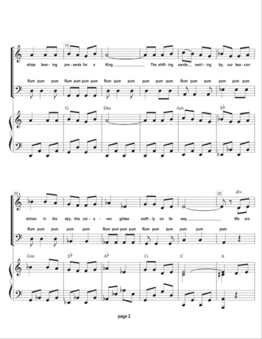 The Wise Men's Carol 4-Part scores gallery preview page 3