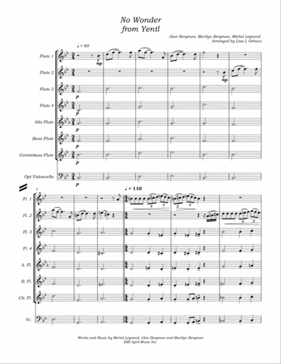 No Wonder Flute Choir scores gallery preview page 5