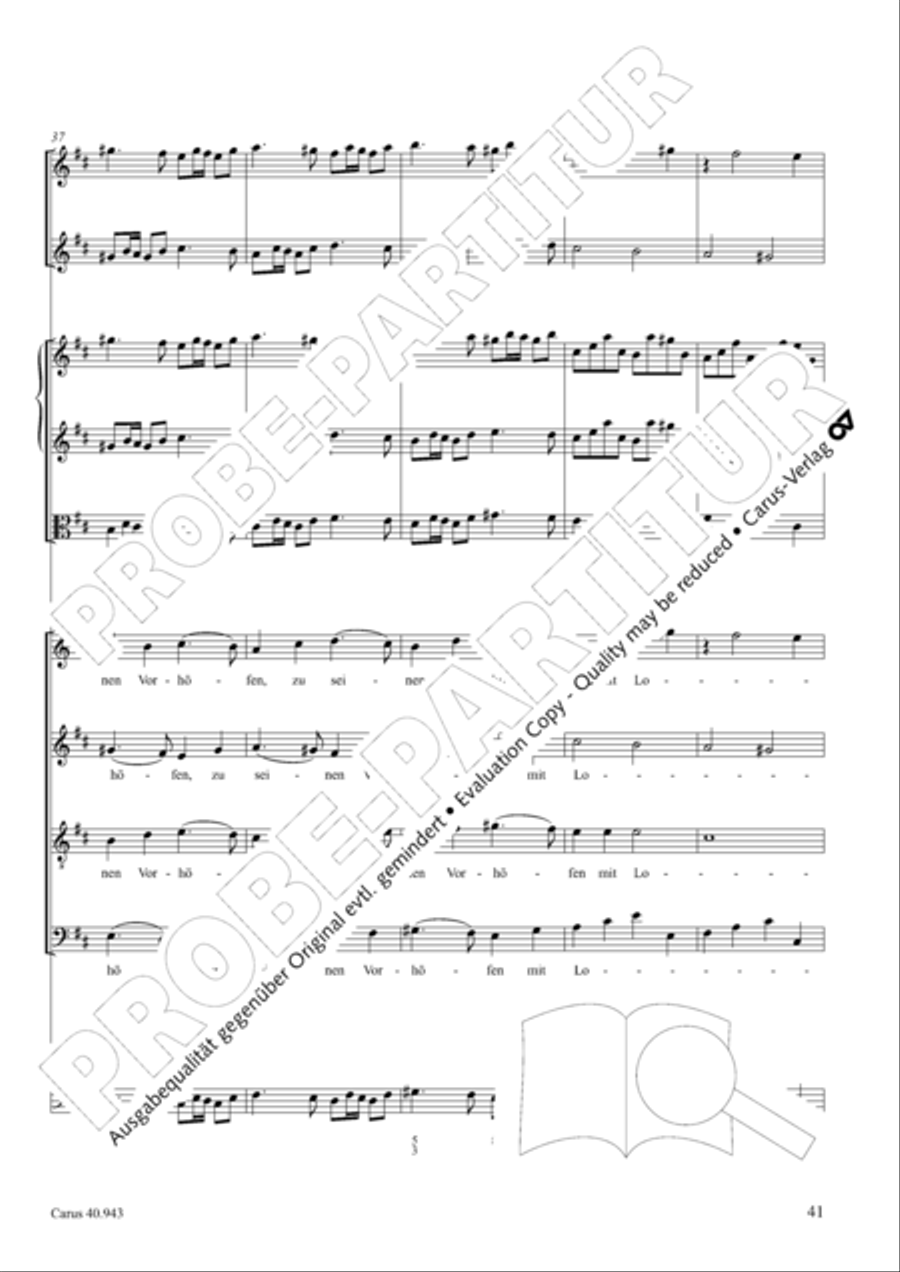 Shout to the Lord, all the earth (Jauchzet dem Herrn, alle Welt) 4-Part scores gallery preview page 48