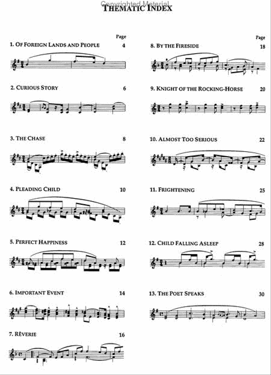 Schumann Scenes From Childhood, Opus 15