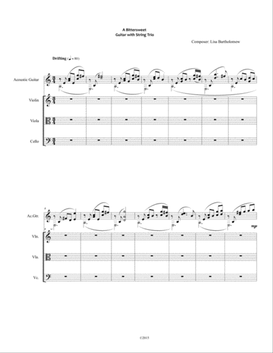 A Bittersweet A Bittersweet Small Ensemble scores gallery preview page 1
