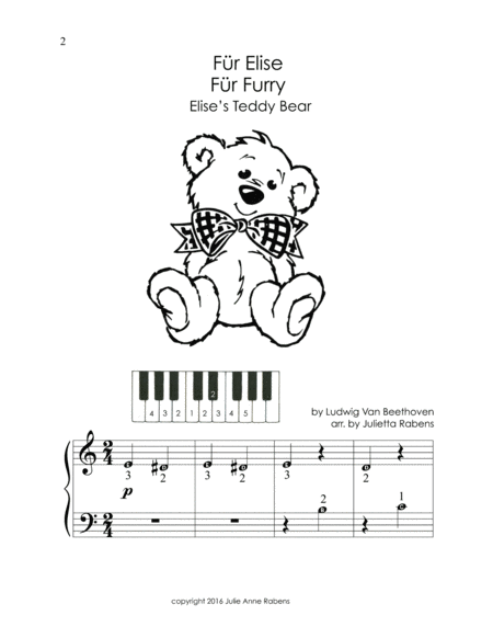 Für Elise Für Everyone for easy piano by Ludwig van Beethoven Easy Piano - Digital Sheet Music
