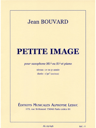 Book cover for Petite Image (saxophone-alto & Piano)