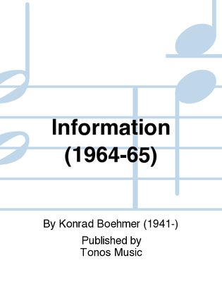Book cover for Information (1964-65)