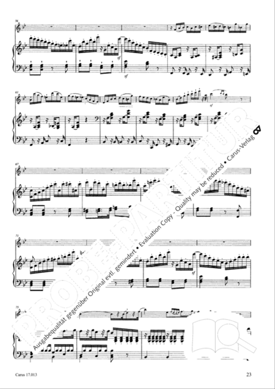 Sonate fur Querflote und Klavier Flute Solo scores gallery preview page 24