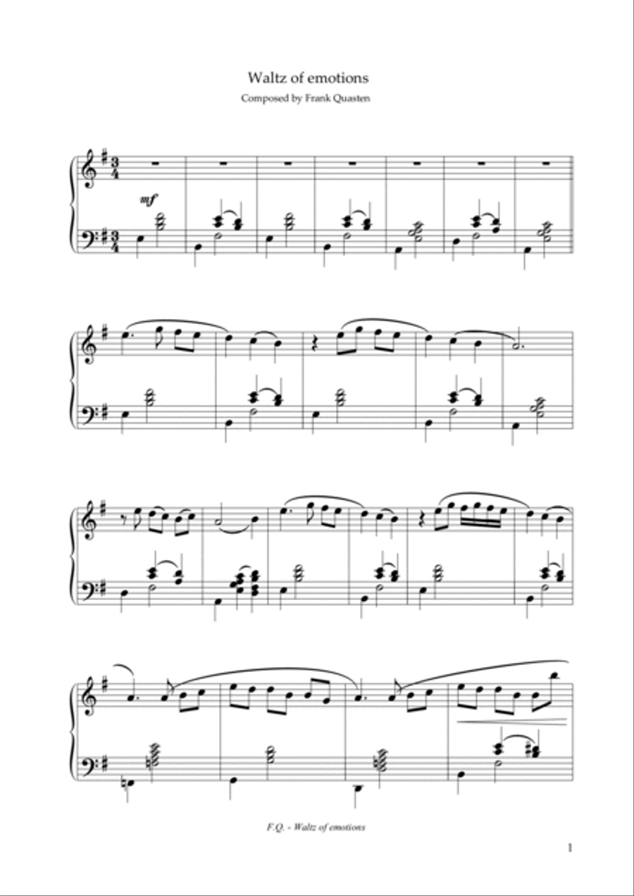 Waltz of emotions Piano Solo scores gallery preview page 2