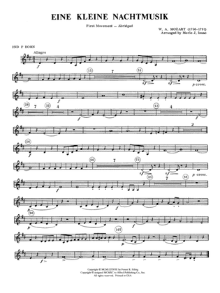 Eine Kleine Nachtmusik, 1st Movement: 2nd F Horn