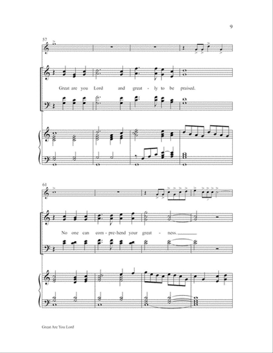 Great Are You, Lord 4-Part scores gallery preview page 9