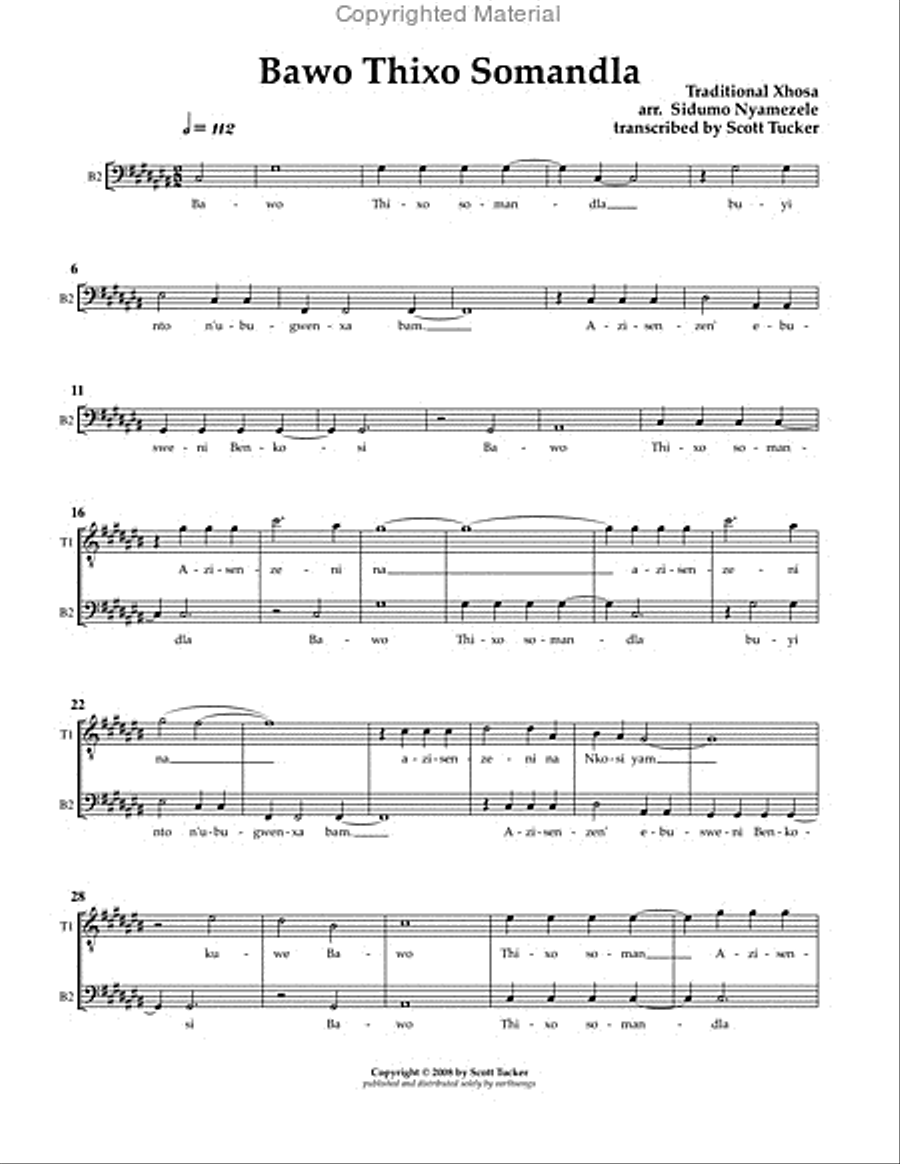 bawo thixo somandla 4-Part scores gallery preview page 2