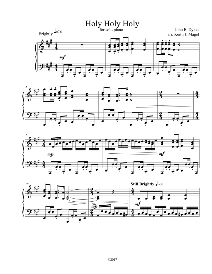 Holy, Holy, Holy II Holy, Holy, Holy II Piano Solo scores gallery preview page 1