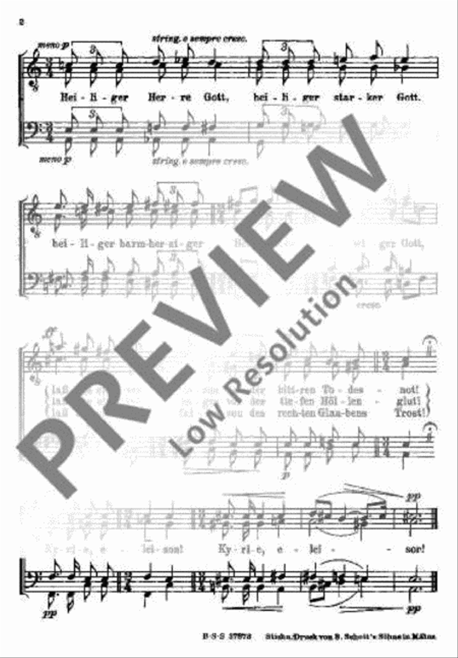 Mitten wir im Leben sind vom Tod umfangen Men's Choir scores gallery preview page 3