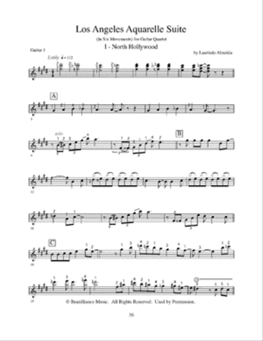 Laurindo Almeida Guitar Quartets Guitar Ensemble scores gallery preview page 3