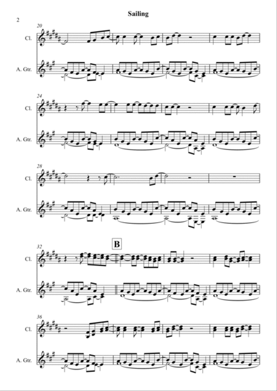 Sailing Clarinet scores gallery preview page 2