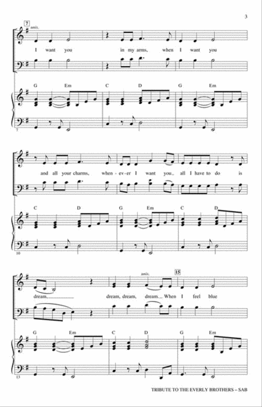Tribute to the Everly Brothers 3-Part scores gallery preview page 3
