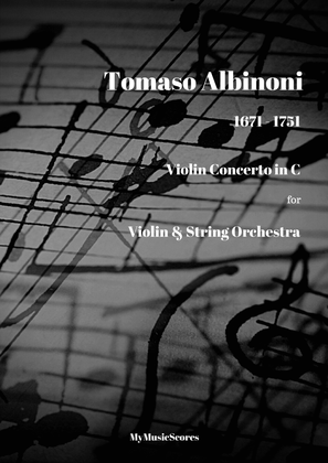 Albinoni Violin Concerto in C for Violin and String Orchestra