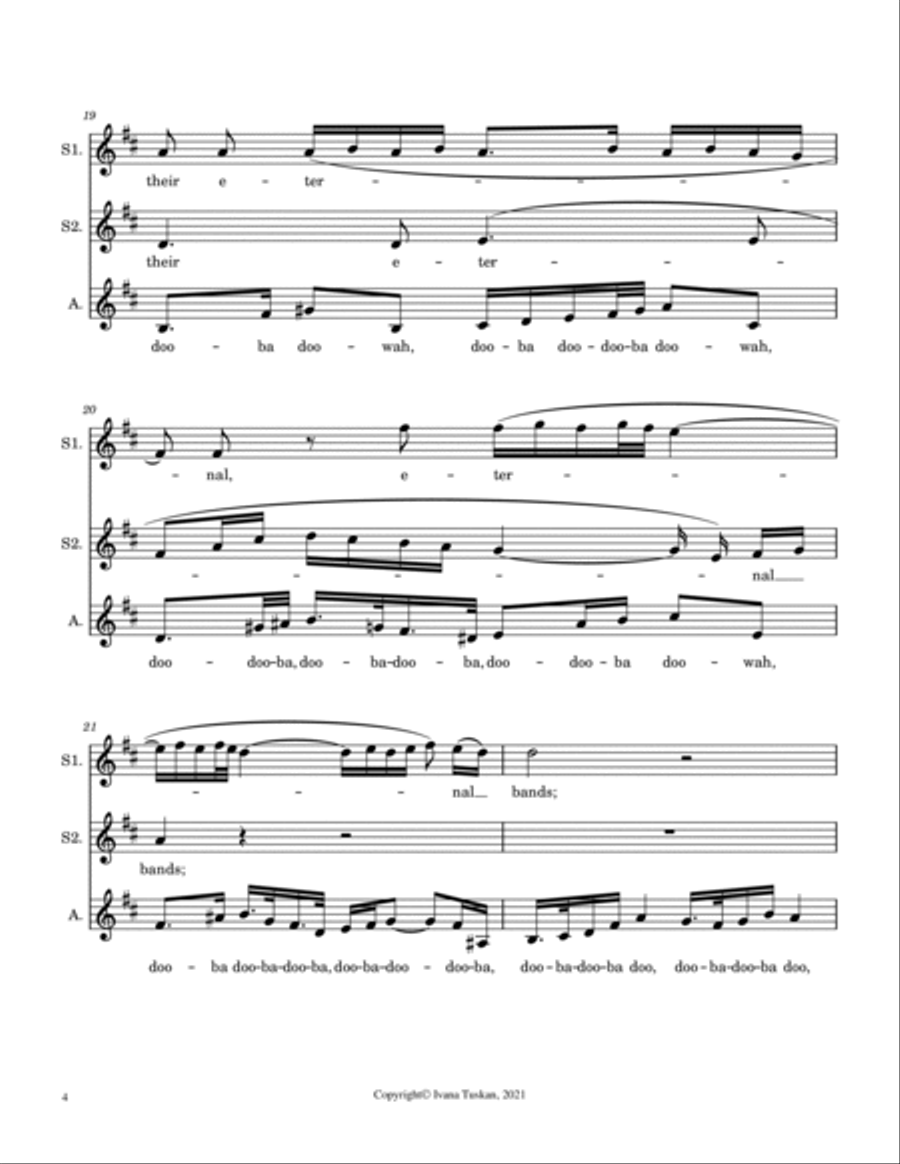 Music for a while, for SSA a cappella SSA scores gallery preview page 4